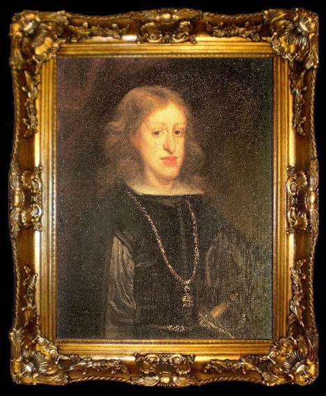 framed  Miranda, Juan Carreno de Portrait of Charles II, ta009-2